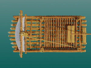 Wooden boat 3D Model