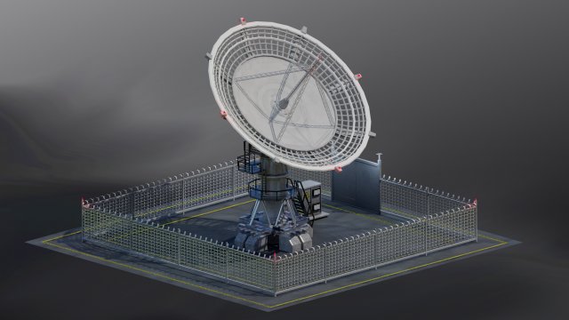 Radio telescope Model 3D .c4d .max .obj .3ds .fbx .stl .blend 