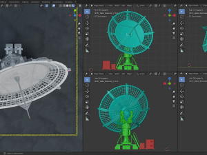 Radio telescope Model 3D