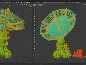Radio telescope 3D Model