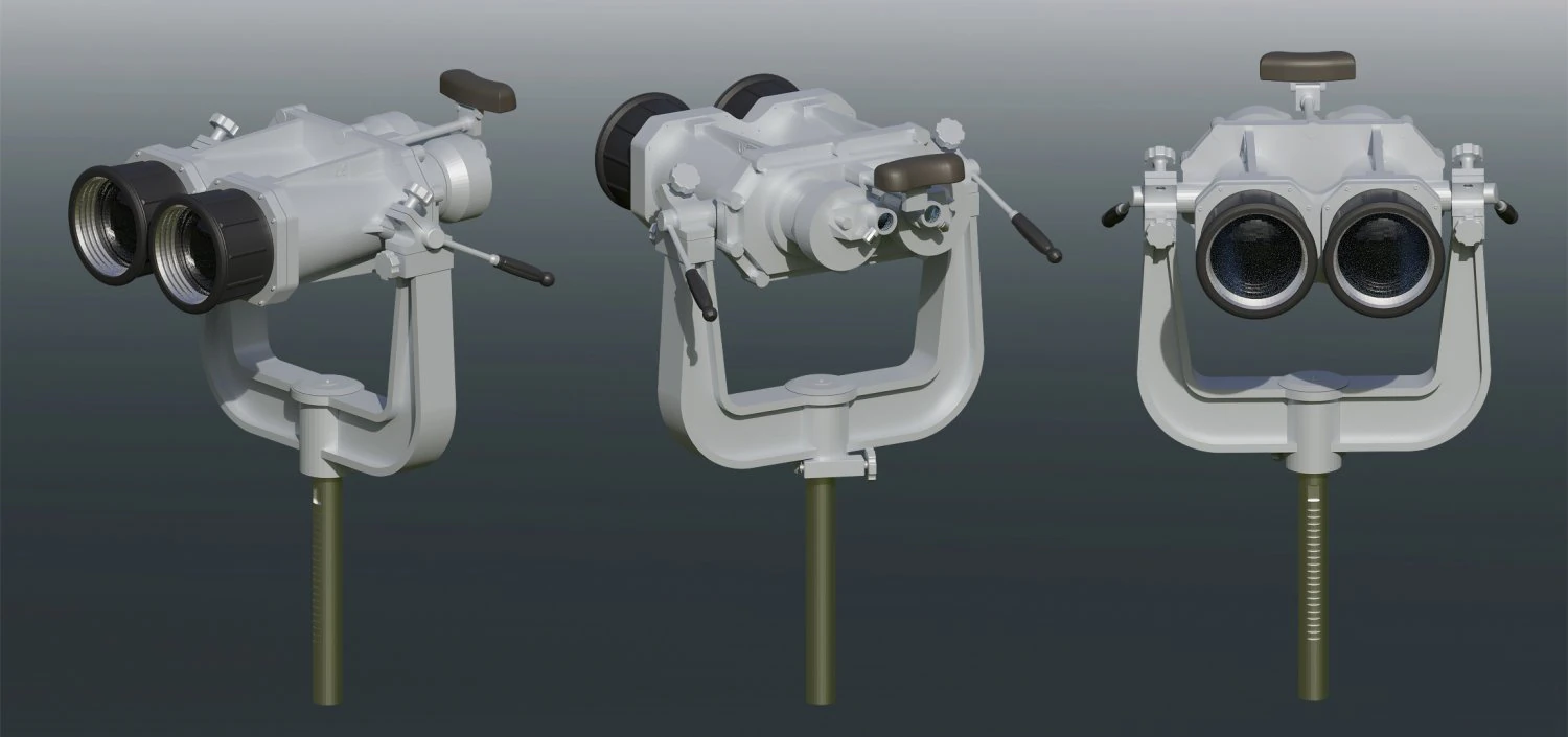 Ships binoculars 3D Model .c4d .max .obj .3ds .fbx .stl .blend 