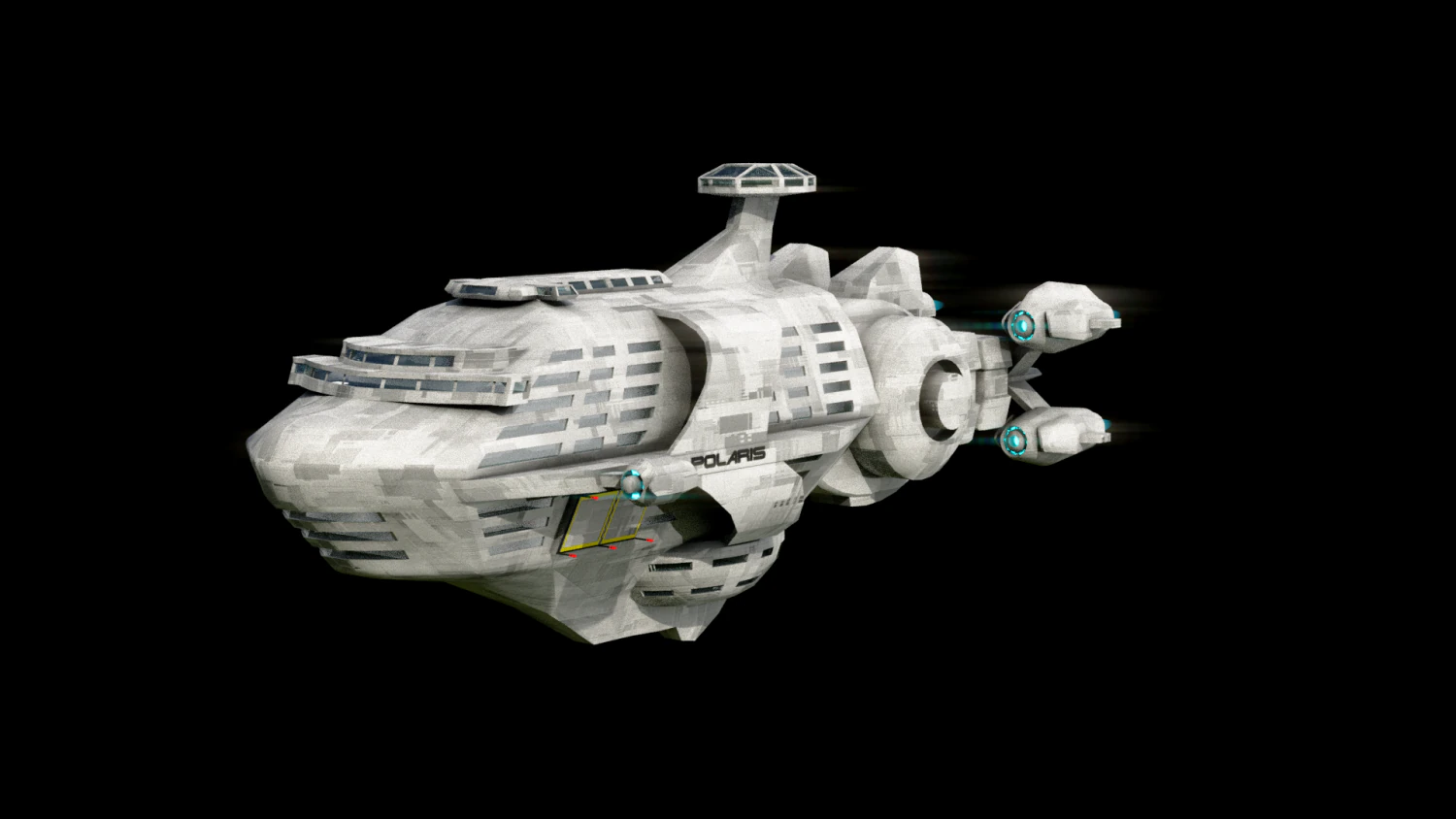 Spaceship polaris 3D Model .c4d .max .obj .3ds .fbx .stl .blend 