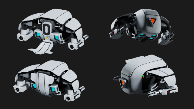 Drone 3D Модель .c4d .max .obj .3ds .fbx .stl .blend 