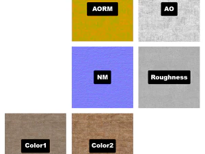 황마 원단 CG 텍스쳐