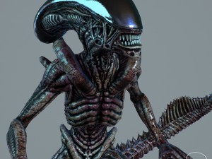 alien xenomorph vr - ar - low-poly 3D-Modell
