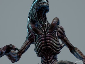 alien xenomorph vr - ar - low-poly 3D-Modell
