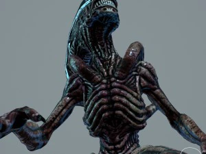 alien xenomorph vr - ar - low-poly 3D Model