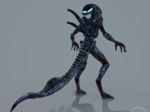alien xenomorph vr - ar - low-poly 3D-Modell