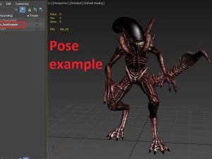 alien xenomorph vr - ar - low-poly 3D Model