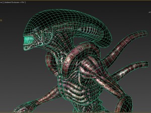 alien xenomorph vr - ar - low-poly 3D-Modell