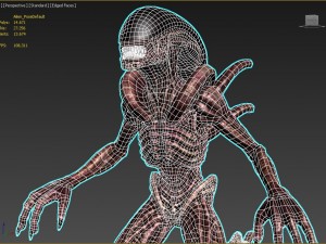 alien xenomorph vr - ar - low-poly 3D-Modell