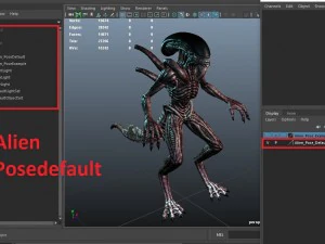 alien xenomorph vr - ar - low-poly 3D Model