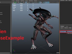 alien xenomorph vr - ar - low-poly 3D-Modell