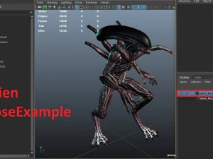 alien xenomorph vr - ar - low-poly 3D Model