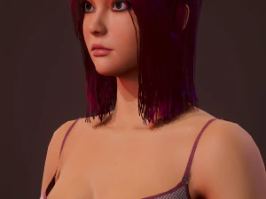 スポーツ少女 VR - AR - ローポリ 3Dモデル