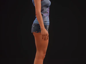 Sports girl vr - ar - low-poly 3D Model
