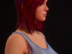 Sports girl vr - ar - low-poly 3D Model