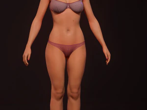 Sports girl vr - ar - low-poly 3D Model