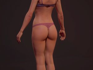 Sports girl vr - ar - low-poly Modelo 3D