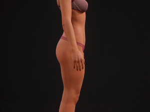 Sports girl vr - ar - low-poly Modelo 3D