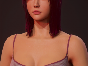 Sports girl vr - ar - low-poly Modelo 3D