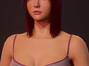 Sports girl vr - ar - low-poly 3D Model