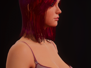 Sports girl vr - ar - low-poly Modelo 3D