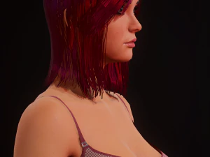 Sports girl vr - ar - low-poly 3D Model