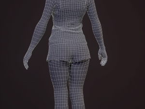 Sports girl vr - ar - low-poly Modelo 3D
