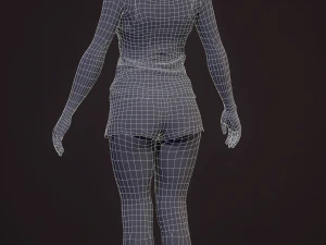 Sports girl vr - ar - low-poly 3D Model