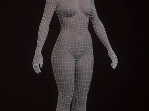 Sports girl vr - ar - low-poly Modelo 3D