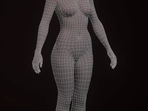 Sports girl vr - ar - low-poly 3D Model