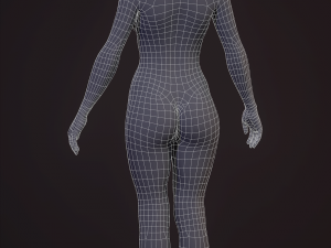 Sports girl vr - ar - low-poly Modelo 3D