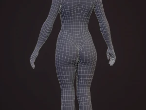 Sports girl vr - ar - low-poly 3D Model