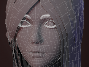 Sports girl vr - ar - low-poly Modelo 3D
