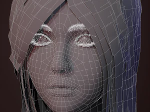 Sports girl vr - ar - low-poly 3D Model