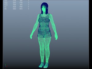 Sports girl vr - ar - low-poly Modelo 3D