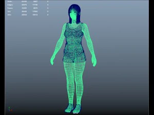 Sports girl vr - ar - low-poly 3D Model