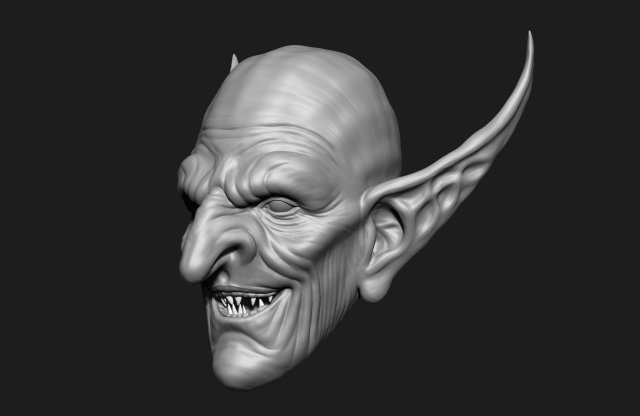 zbrush orc head Modello 3D .c4d .max .obj .3ds .fbx .stl .blend