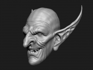 zbrush orc head Model 3D