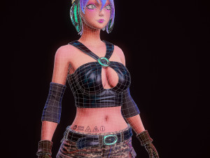 steampunk girl Modelo 3D