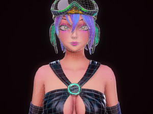 steampunk girl Modelo 3D