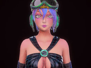 steampunk girl 3D Model