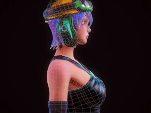 steampunk girl 3D Model