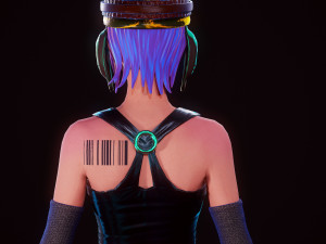 steampunk girl Modelo 3D