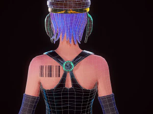 steampunk girl 3D Model