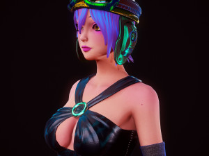 steampunk girl Modelo 3D