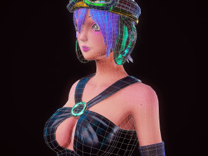 steampunk girl Modelo 3D