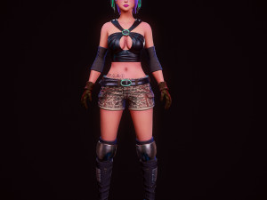 steampunk girl Modelo 3D