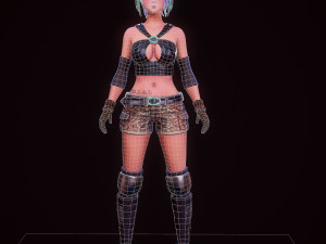 steampunk girl Modelo 3D